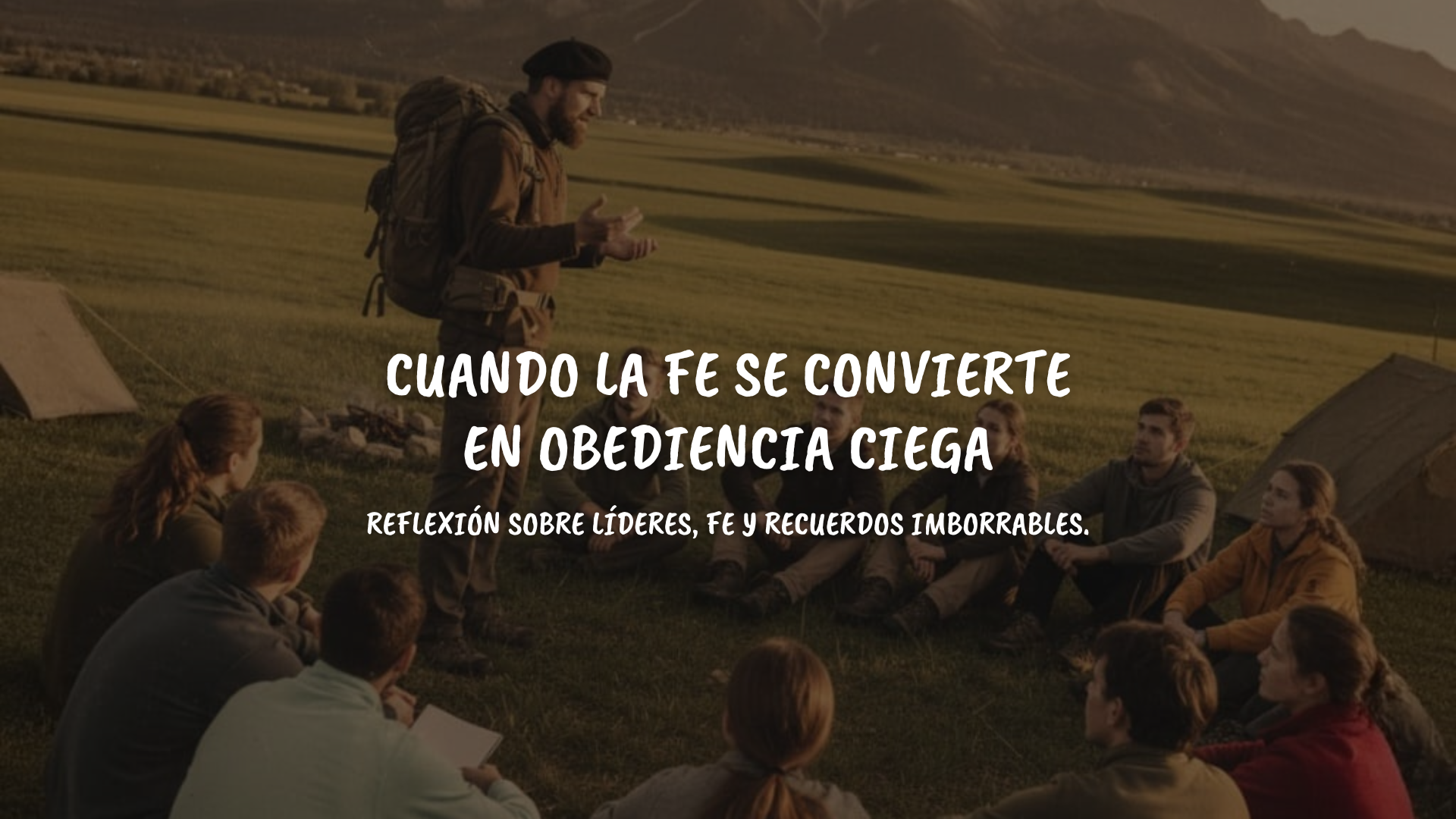 Sacerdote católico dando una charla al aire libre, símbolo de los referentes que dejan una huella imborrable en la memoria